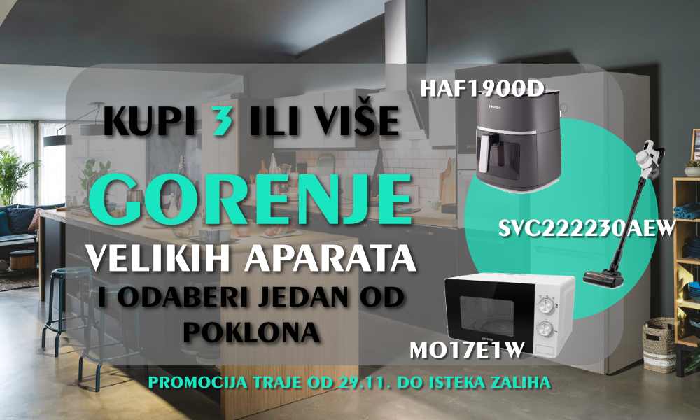 Gorenje poklon uz 3 ili vise aparata