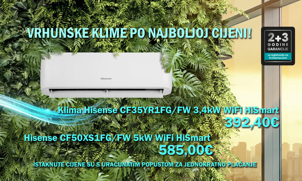 Hisense klime akcija