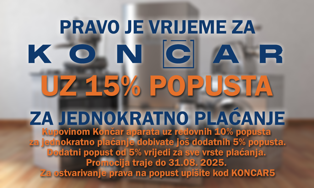 Koncar kolovoz promocija 5 posto