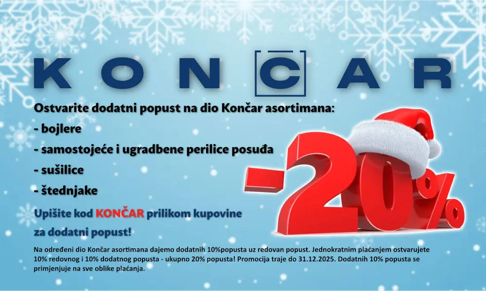 Končar zima akcija 20 posto