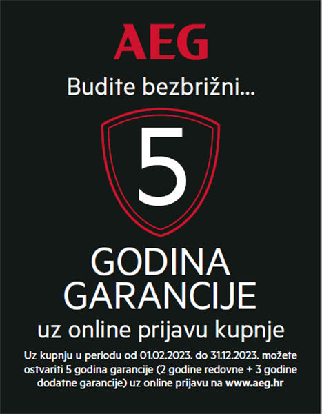 5 godina (2+3) garancije na hladnjake i zamrzivače AEG