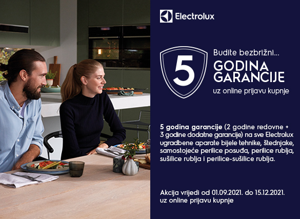 5 godina (2+3) jamstva na Electrolux, AEG i Zanussi