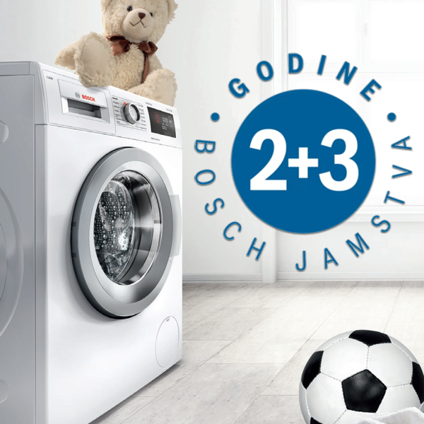 5 godina (2+3) jamstva na perilice rublja i perlice-sušilice Bosch