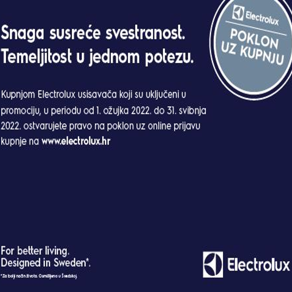 Poklon uz kupnju Electrolux usisavača