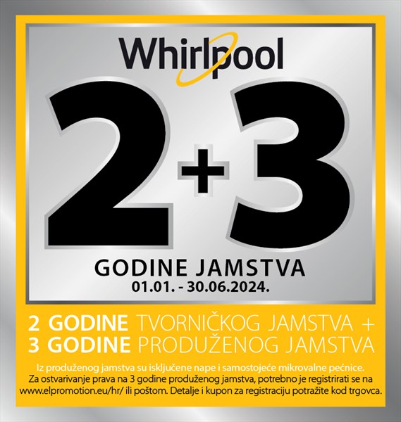 Whirlpool i Indesit 2+3 godine produženog jamstva