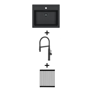 Set Alveus ATROX 30 I/U grt deep black + MIRAGE-PS VT black matt + ocj. rešetka