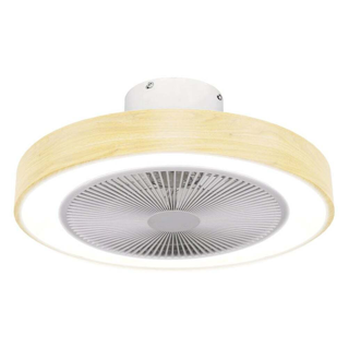 Ventilator stropni Estia HaloFlow 50cm 15wMOT/45wLED wood + dalj. 06-30179