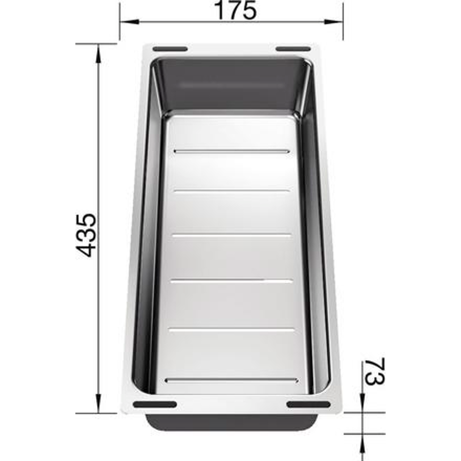 Blanco kadica inox za Andano, Zerox, Subline, Mevit, Elon, Naya, Claron 227689