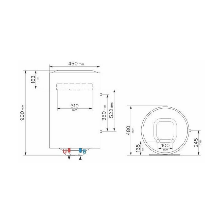 Bojler Ariston PRO1 R100 VTD 1,8K EU desni