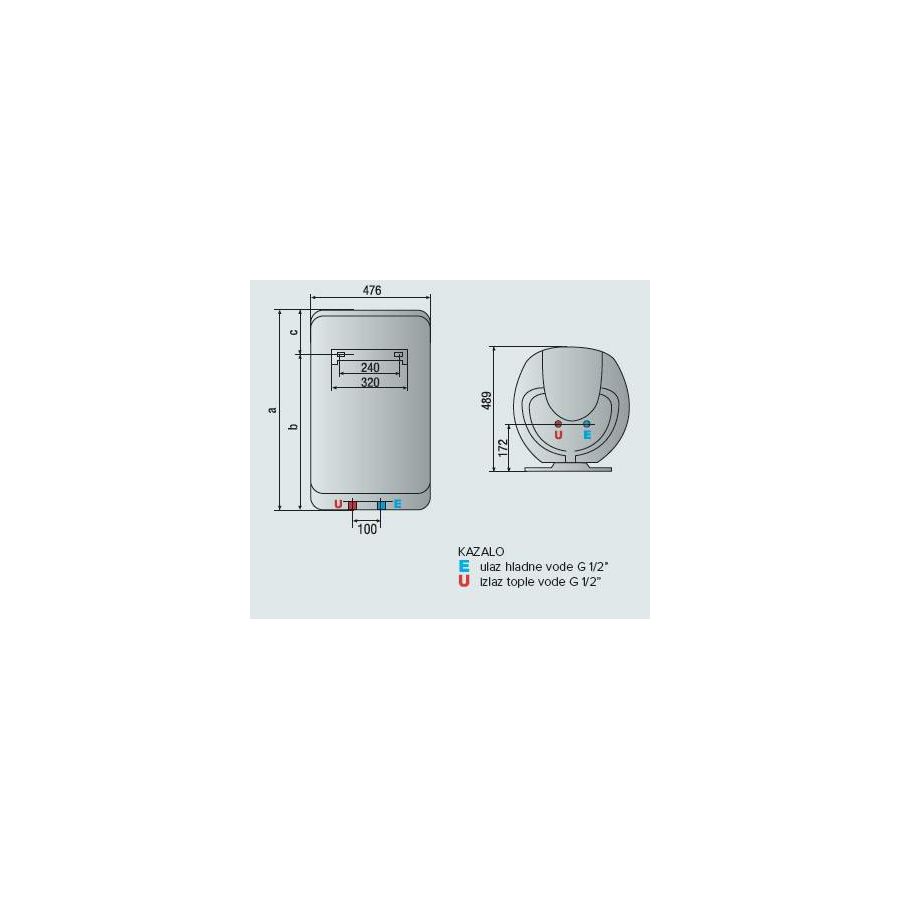 Bojler Ariston SHAPE ECO EVO 50,V 1.8K EU