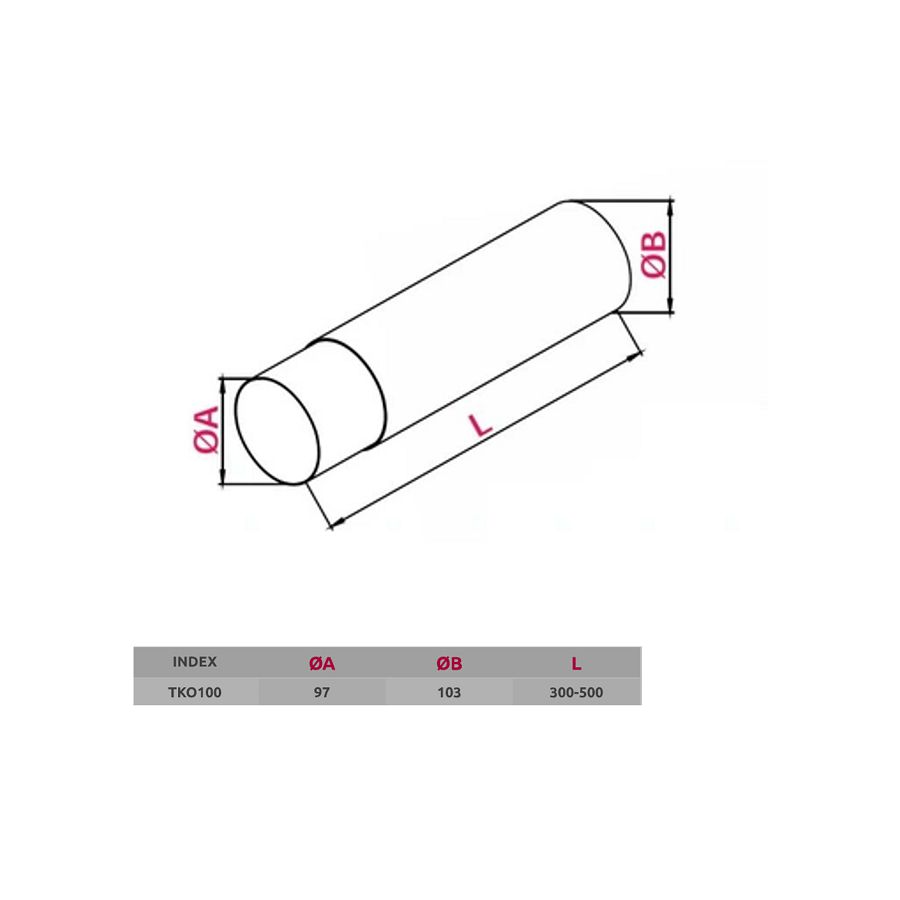 Cijev za napu teleskopska Awenta TKO100 300-500mm