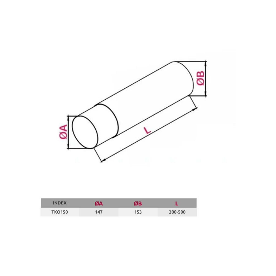 Cijev za napu teleskopska Awenta TKO150 300-500mm