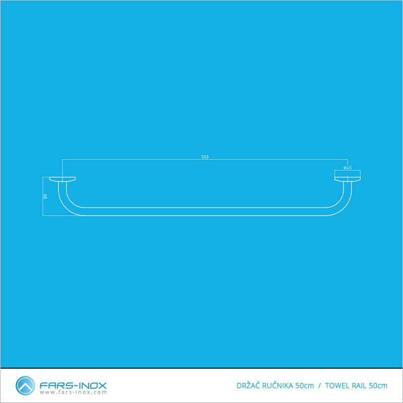Držač ručnika Fars-Inox 50cm