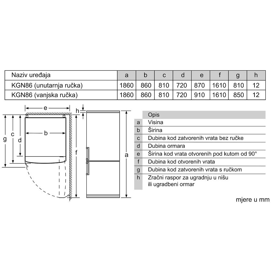 Hladnjak Bosch KGN86AIDR
