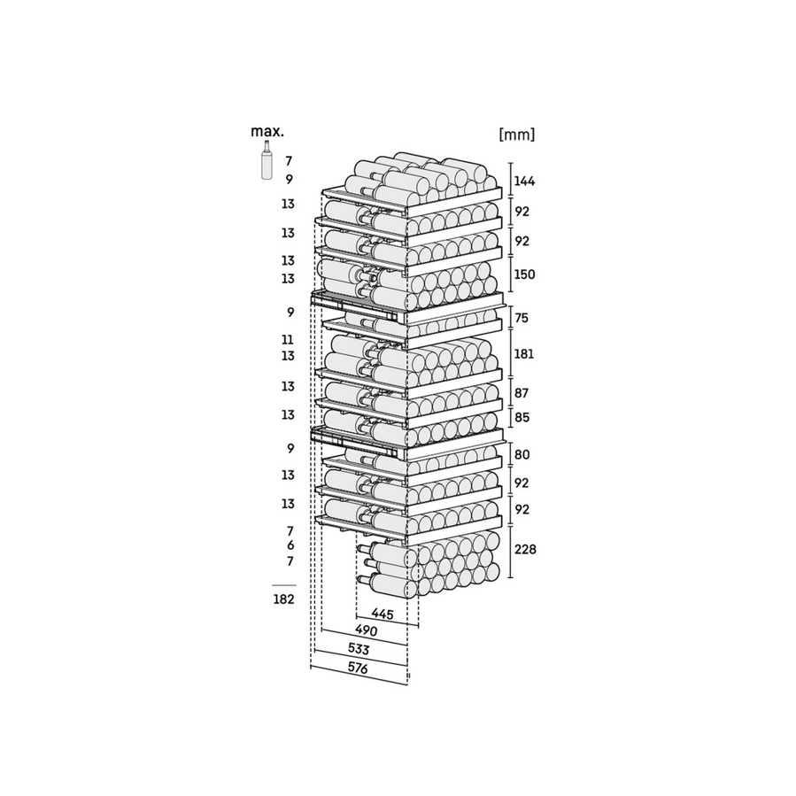 Hladnjak za vino Liebherr WPgbi7473 Vinidor Selection BlackSteel WiFi 3zone