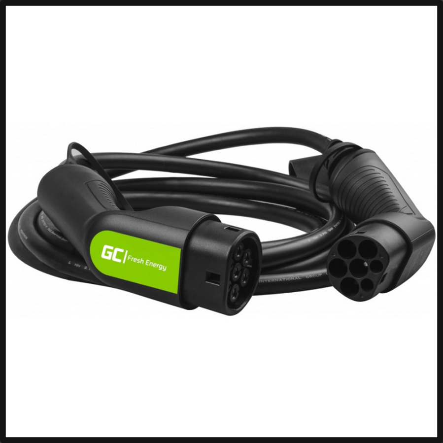Kabel za EV Green Cell EVKABGC01 22kW, 32A Tip2 5m