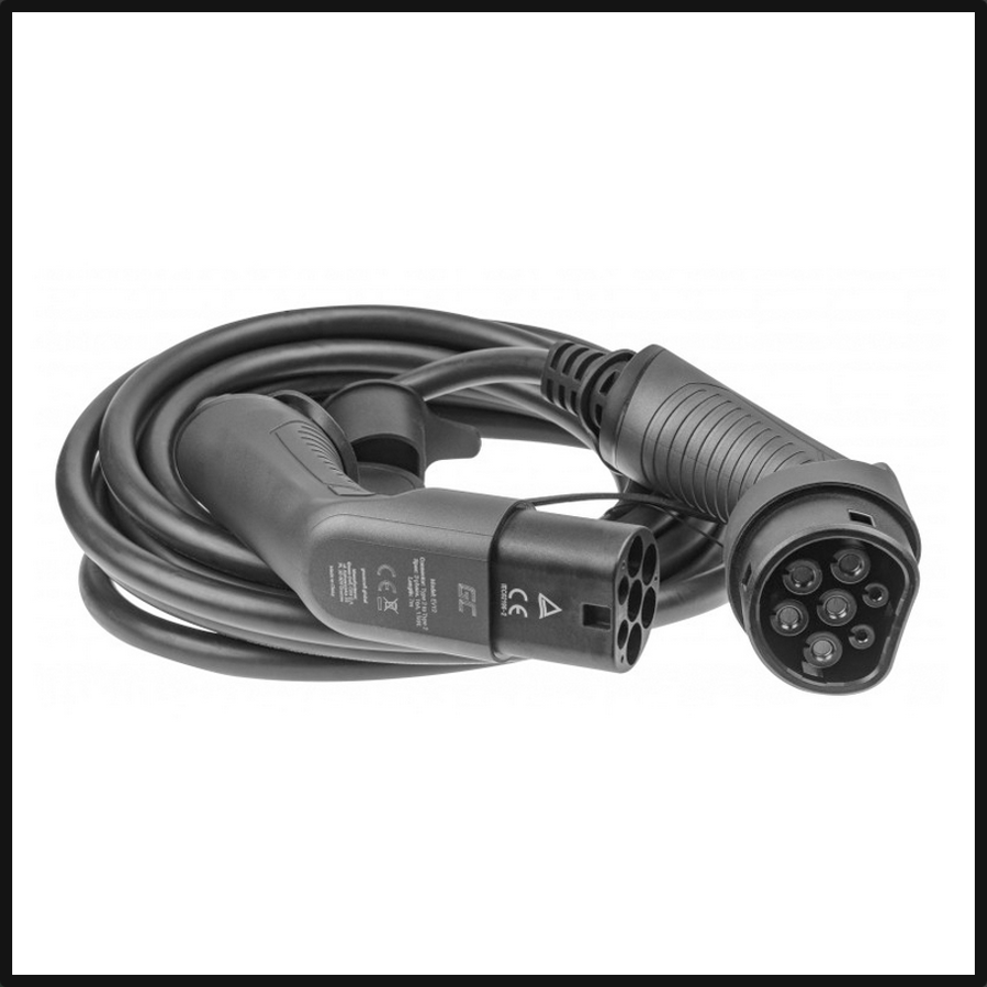 Kabel za EV Green Cell EVKABGC04 11kW, 16A Tip2 7m