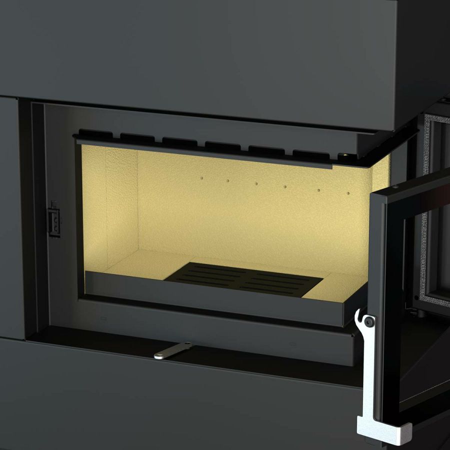 Kamin Thermia Integra Plus Line - crni desni