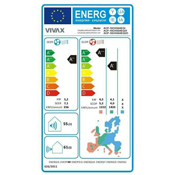 Klima Vivax ACP-18CH50AEQI R32 - 5,28kW