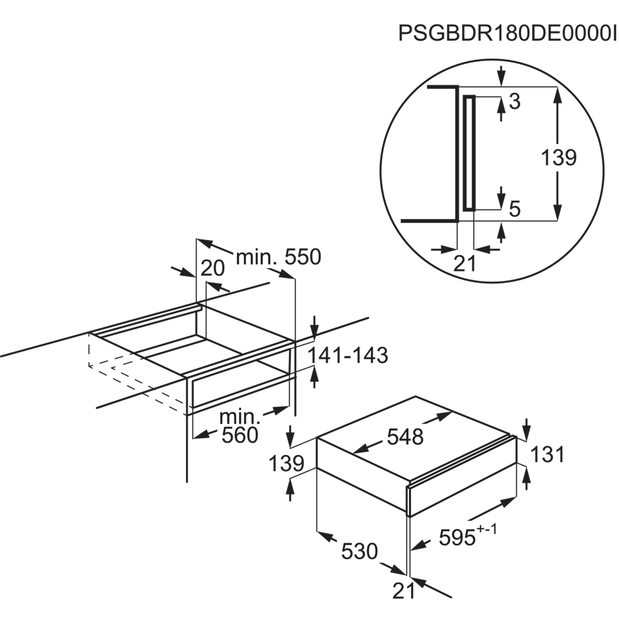 Ladica grijana Electrolux LBD4T MattBlack