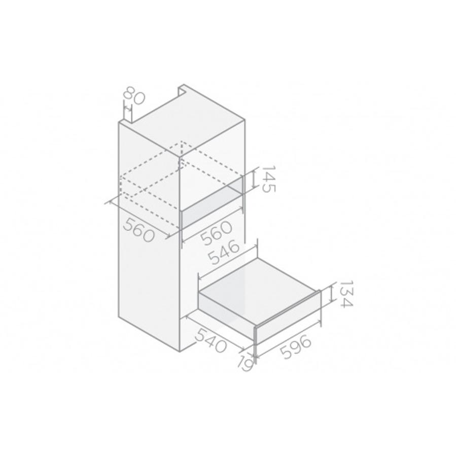 Ladica grijana Elica Vitrus Warm Drawer 60PP BL PRF0191772