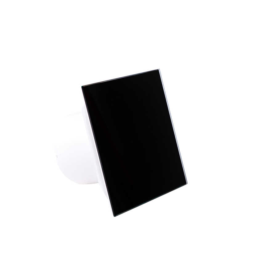 Maska ventilatora Awenta PTGB100P black glass glossy