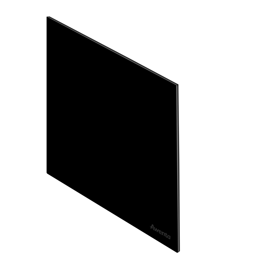 Maska ventilatora Awenta PTGB125P black glass glossy