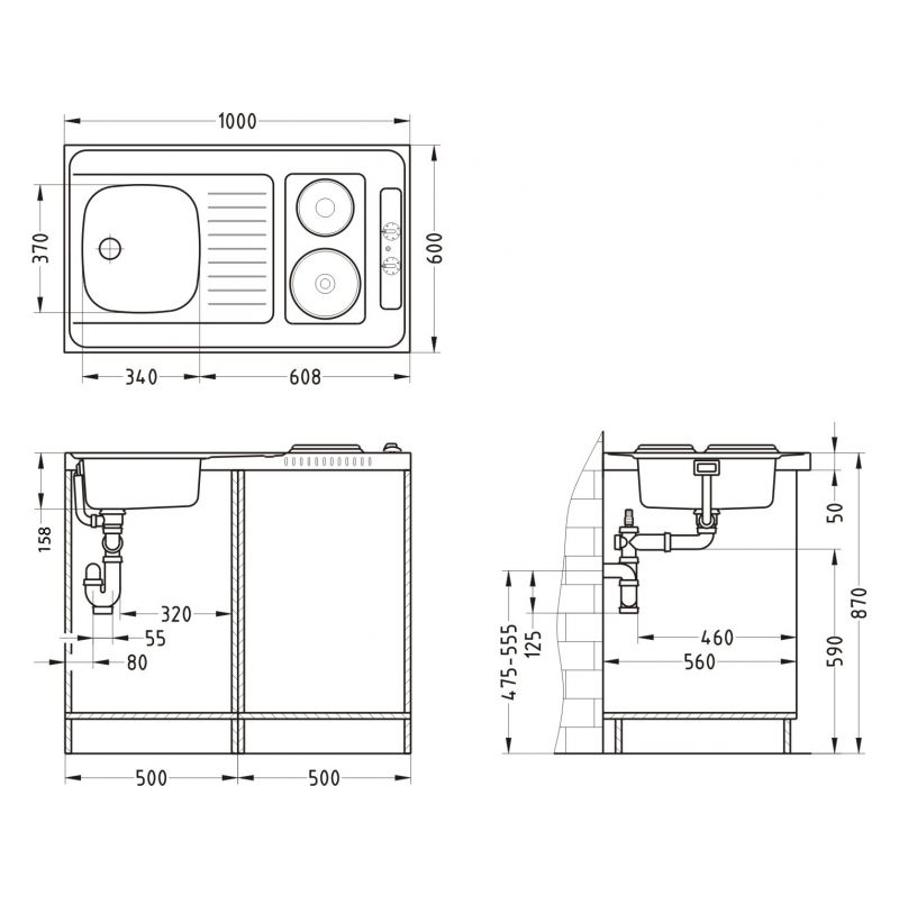 Mini kuhinja Alveus COMBI ELECTRA 100 bez sifona i elementa