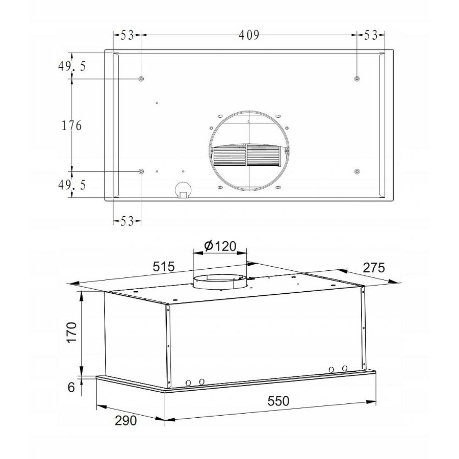 Napa Amica OMP6253WG (389m3/h)