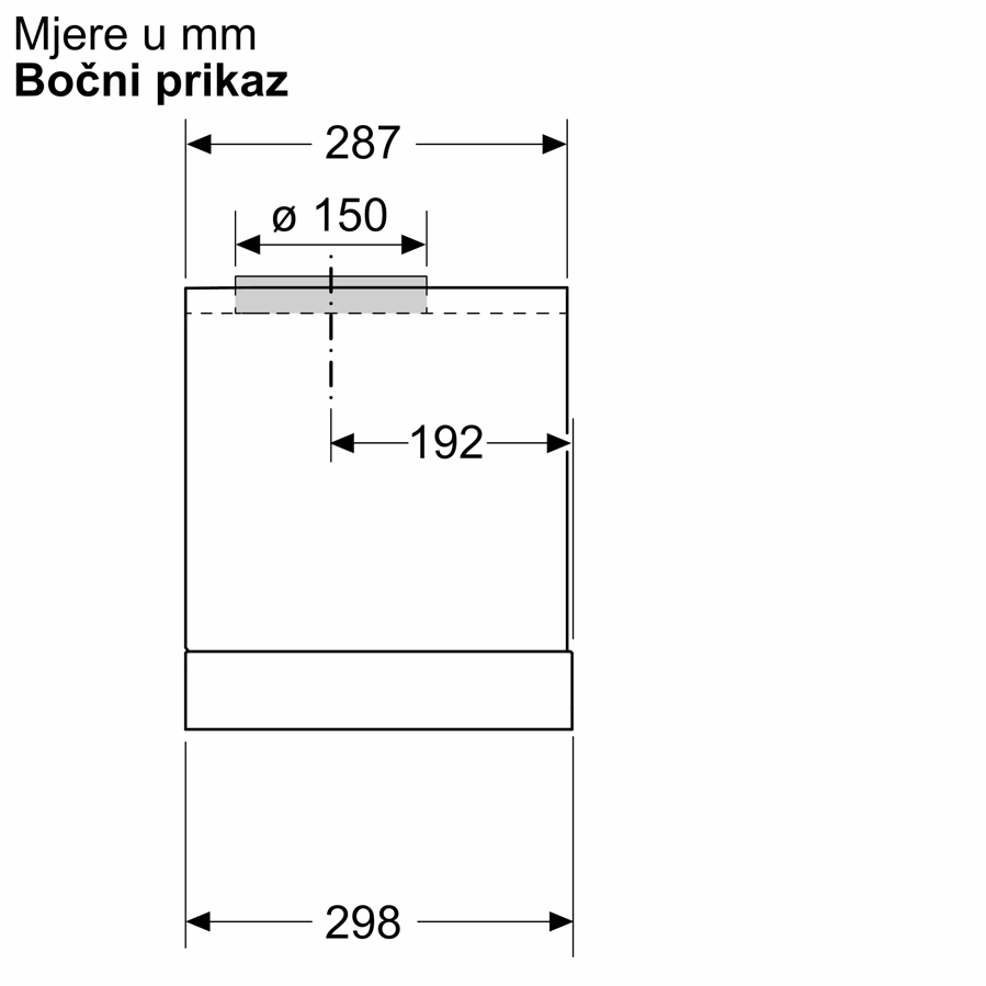 Napa Bosch DBB63BC60 (384m3/h) MatBlack