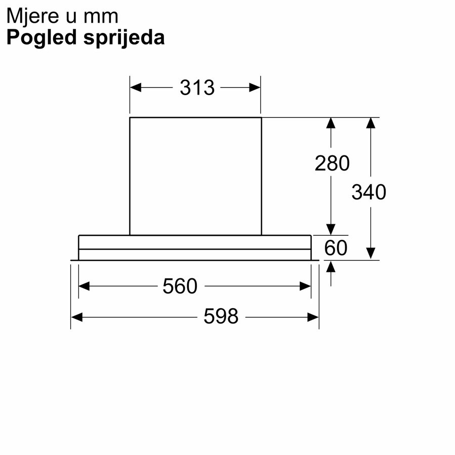 Napa Bosch DBB65CC60 (583m3/h) MatBlack