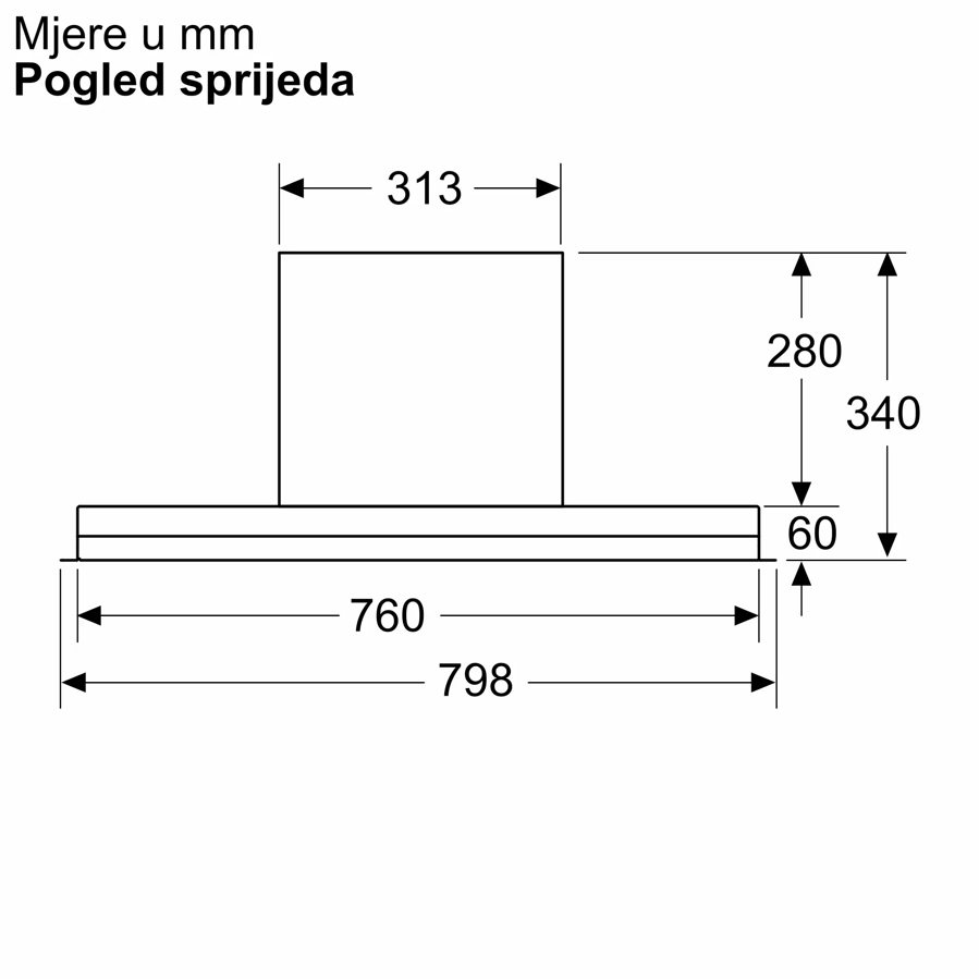 Napa Bosch DBB85CC60 (583m3/h) MatBlack