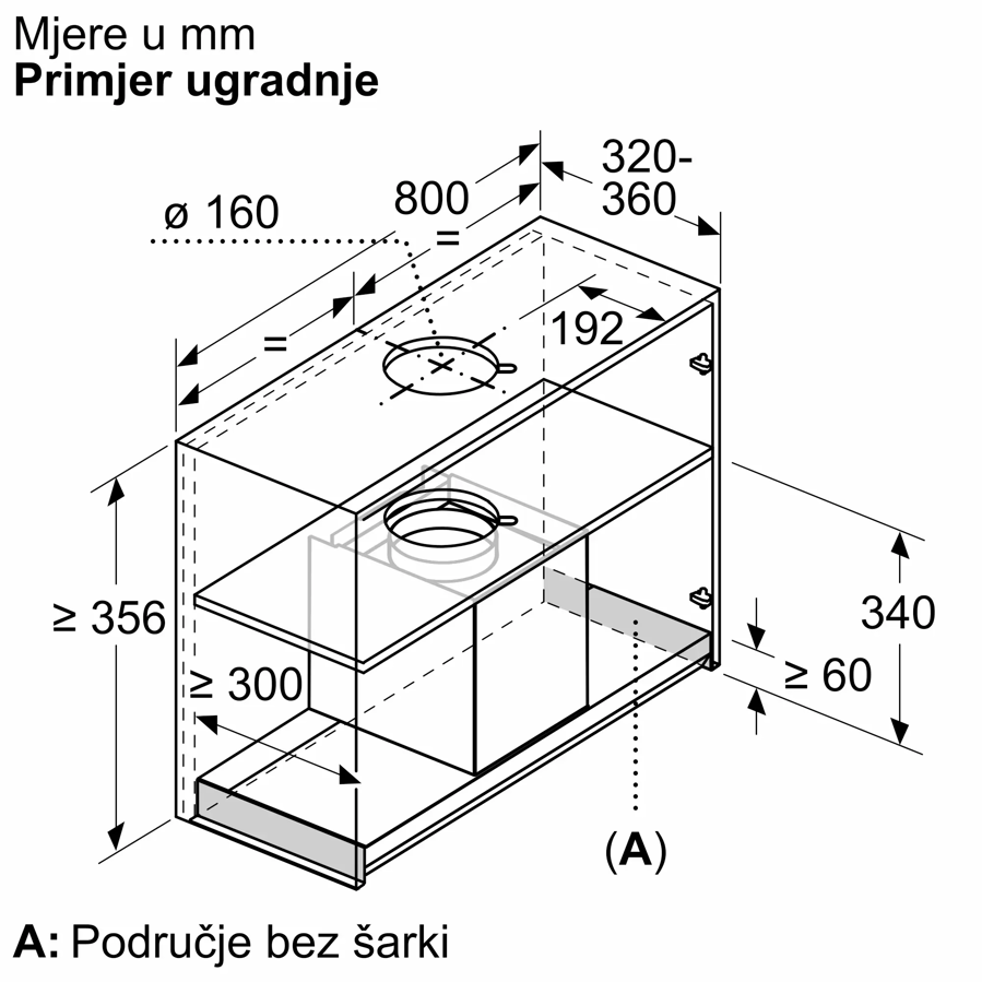 Napa Bosch DBB87DP60 (699m3/h) H2H MatBlack