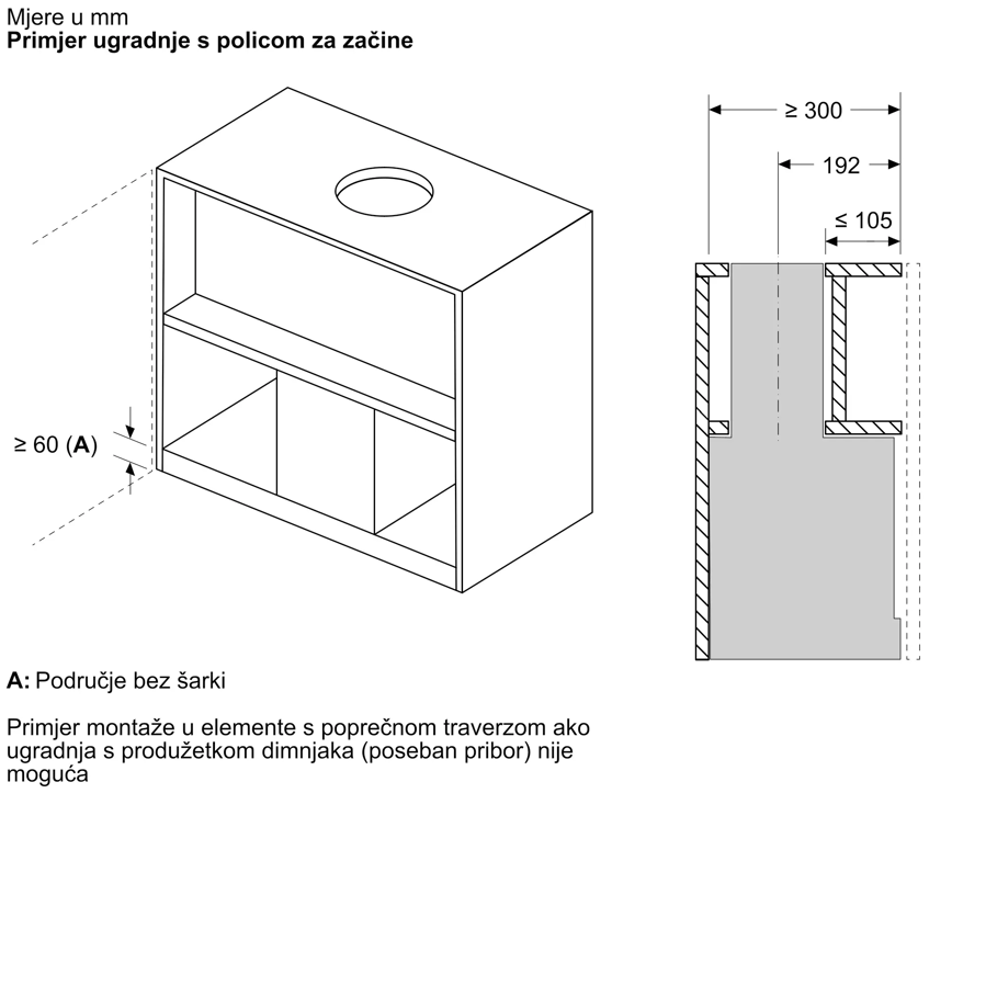 Napa Bosch DBB93BC60 (384m3/h) MatBlack