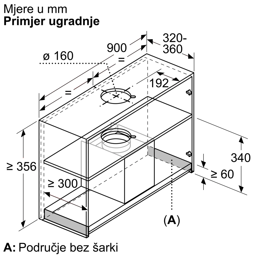 Napa Bosch DBB97DP60 (699m3/h) H2H MatBlack
