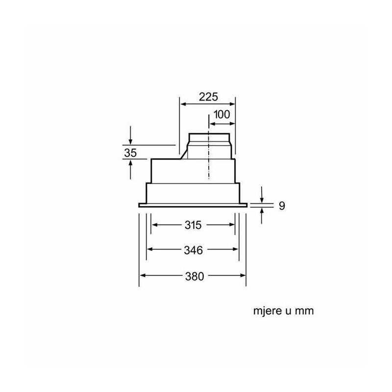 Napa Bosch DHL555BL (618m3/h) - dubina 38cm