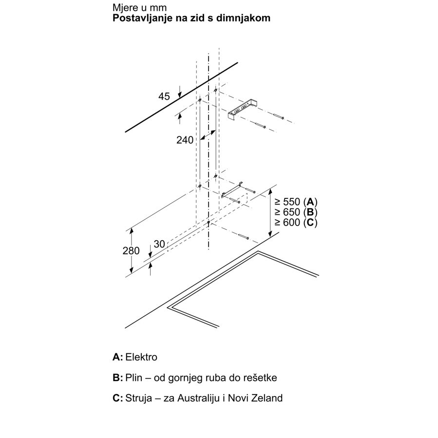 Napa Bosch DWB95CC60 (594m3/h) MatBlack