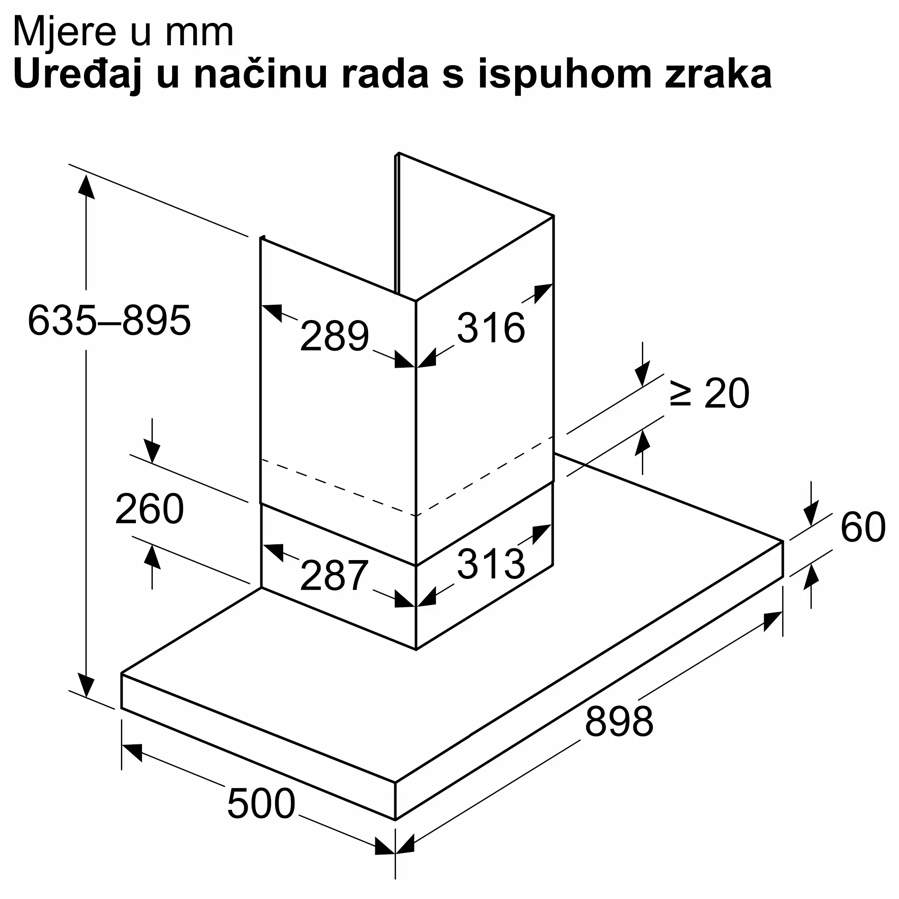 Napa Bosch DWB97DN60 (594m3/h)