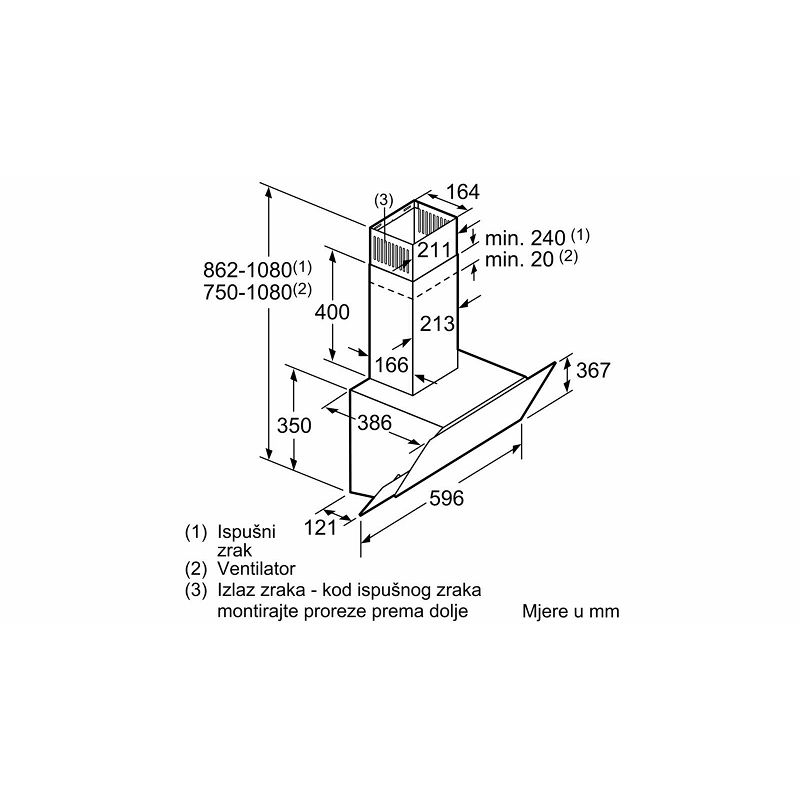 Вытяжка bosch dft63ca60q схема встраивания