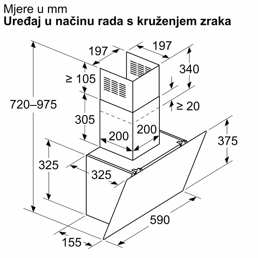Napa Bosch DWK65DK20 (550m3/h)