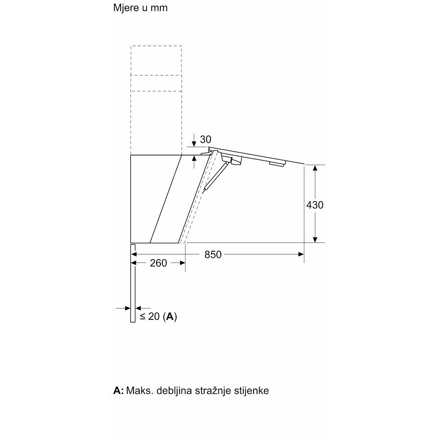 Napa Bosch DWK81AN60 H2H (915m3/h)