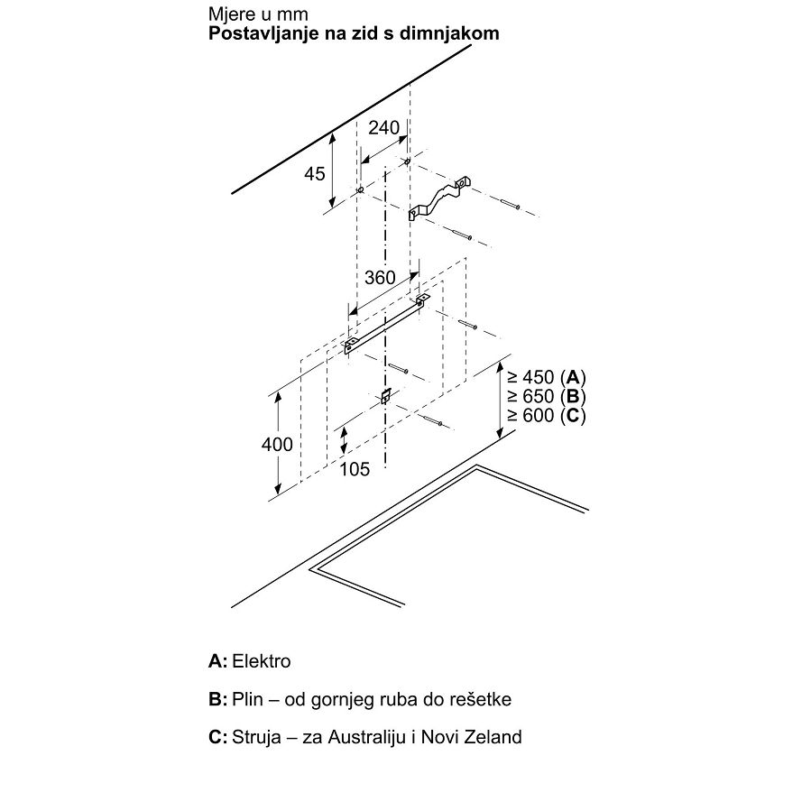 Napa Bosch DWK81AN60 H2H (915m3/h)