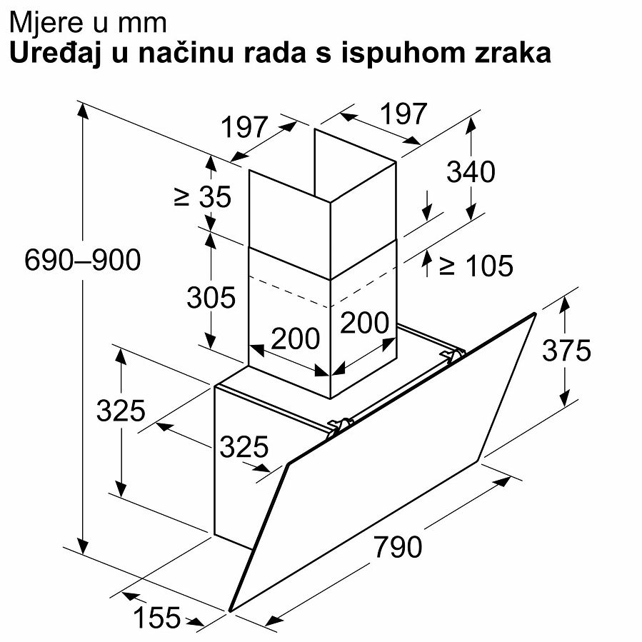Napa Bosch DWK85DK60 (550m3/h)