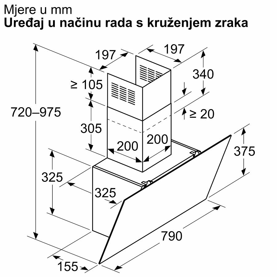 Napa Bosch DWK85DK60 (550m3/h)