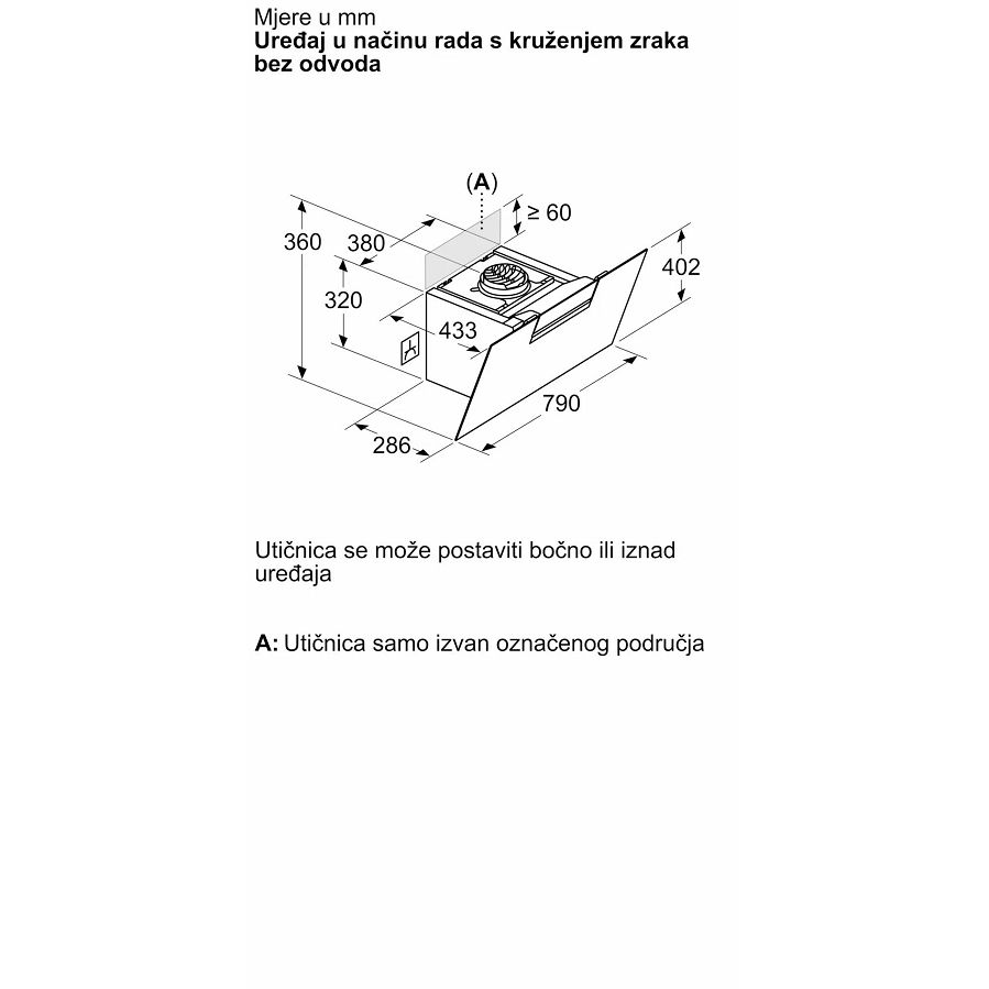 Napa Bosch DWK87FN60 H2H (768m3/h)
