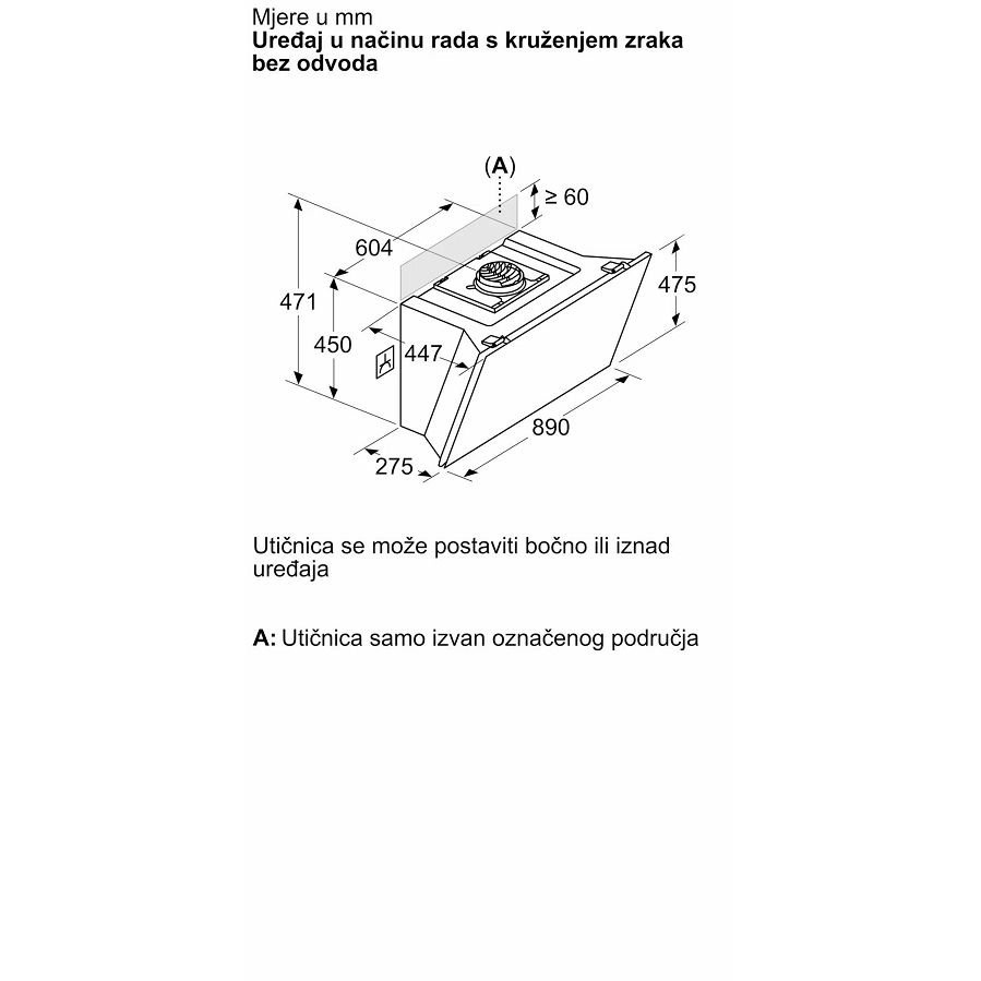 Napa Bosch DWK91LT60 H2H (1007m3/h)