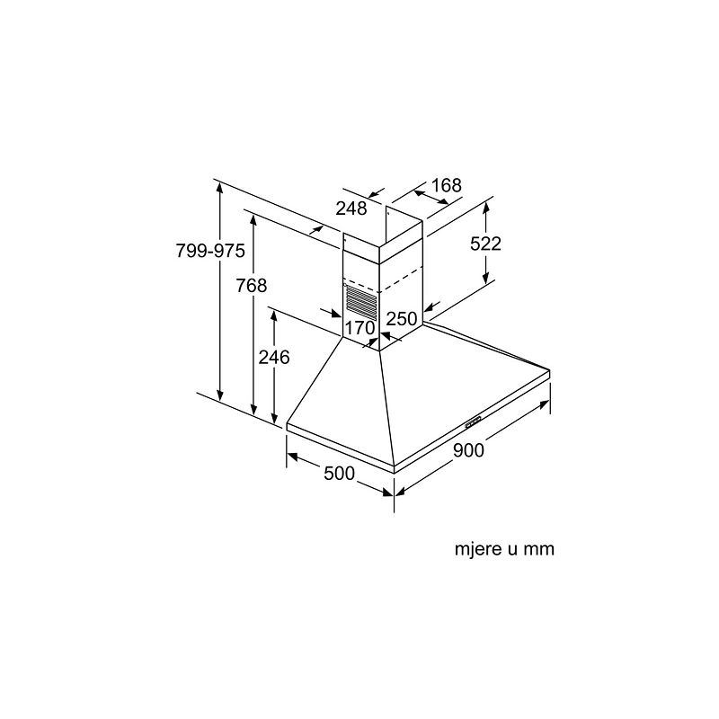 Napa Bosch DWP96BC50 (626m3/h)