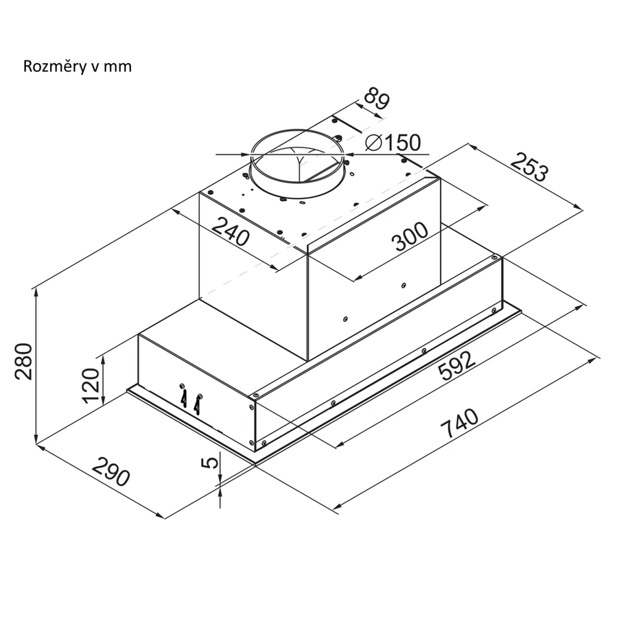 Napa Ciarko Design AURA CDZ7401B bijela H2H (690m3/h)
