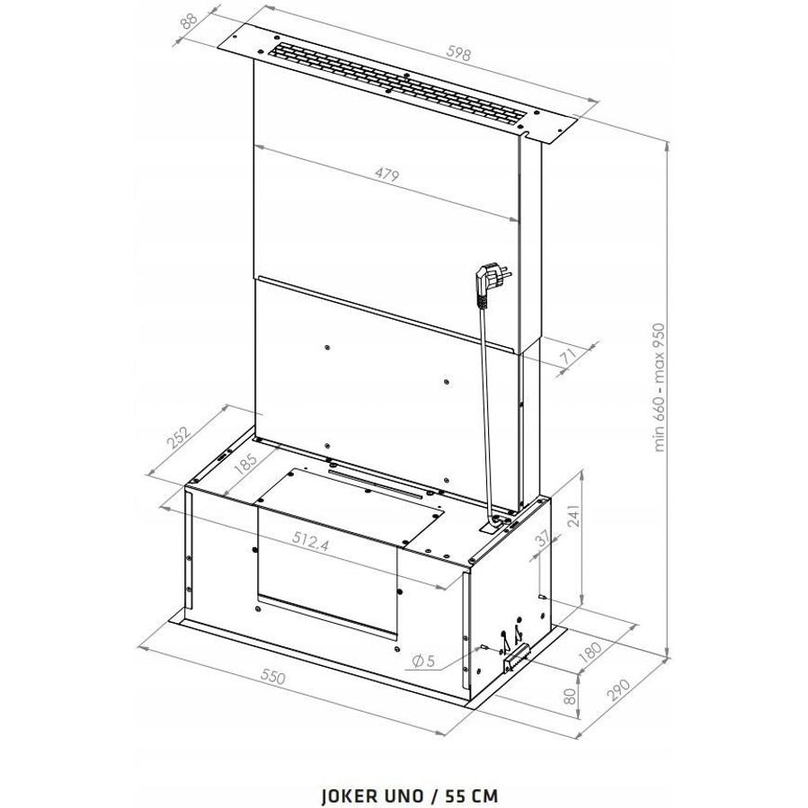 Napa Ciarko Design JOKER UNO CDZ5506B bijela H2H (705m3/h)