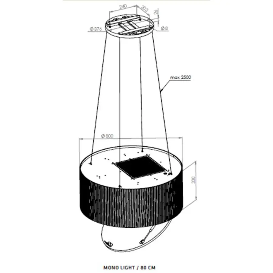 Napa Ciarko Design MONO LIGHT CDW8001E ecru (670m3/h)
